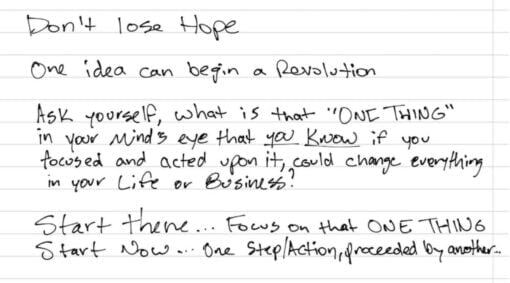 Don’t lose Hope