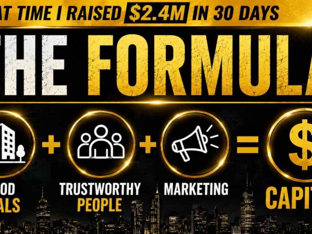The Formula for Raising Private Money: Trust + Good Deals + Marketing
